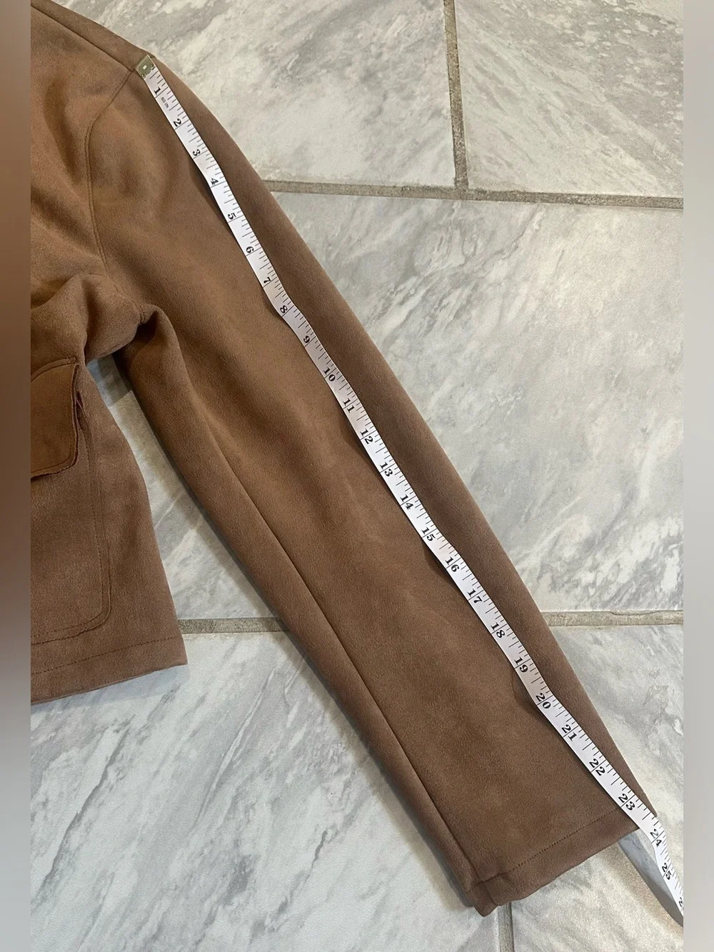 House Of Harlow 1960 Womens Brown Faux Suede Jacket Size M - Picture 4 of 8